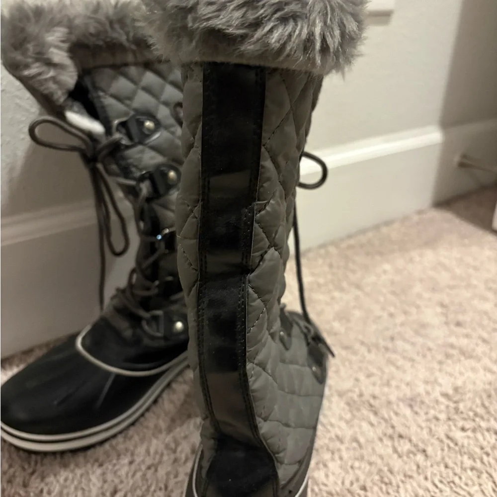 Faux Fur Waterproof Winter Boots - Picture 4 of 9